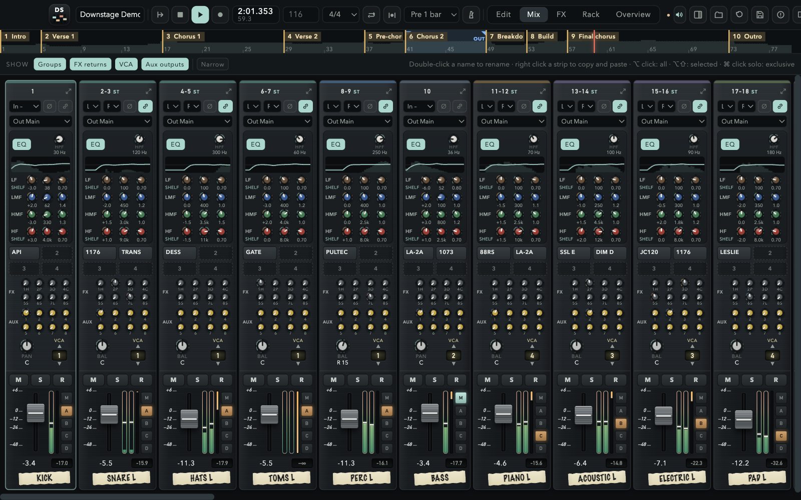 A janela Mix